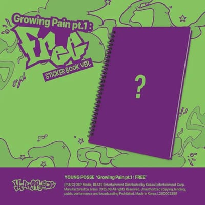 YOUNG POSSE - [GROWING PAIN PT.1 : GRATUIT] Album EP Version LIVRE D'AUTOCOLLANTS