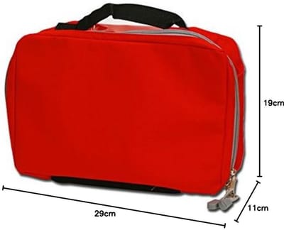 Mini Tas voor EHBO en Medische Benodigdheden in Rood met Handvat
