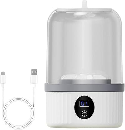 Mini Wasunit - Draagbare Wasmachine - Kleding Reinigen - Stille Werking - 20.5 x 12.5 x 20.5 cm - Wit