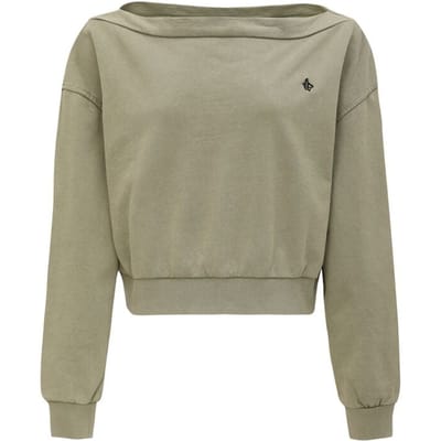 Forplay Sweatshirts - Washed Carmen Longsleeve Top - S tot XXL - voor Vrouwen - grijs