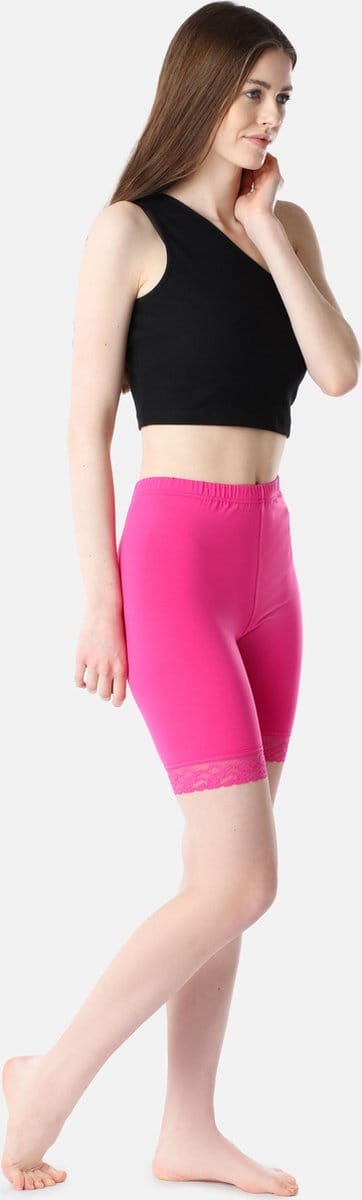 Bellivalini BLV-BLV50-216-LE Dames Leggings - Sport - Vrijetijdsbroek - Kort - Viscose - Sporbroek - Yogabroek - Roze - XS