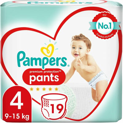 Pampers Premium Protection Pants Luierbroekjes - Maat 4 (9-15 kg) - 76 stuks - Maandbox