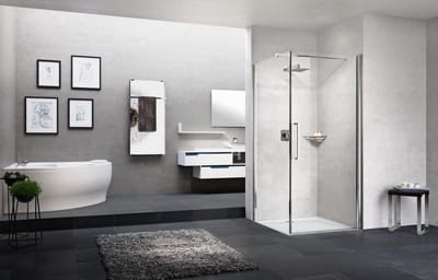Novellini Young 2.0 FG zijwand 87/89x200cm voor G draaideur en 2GS vouwdeur met chroom mat profiel en helder glas