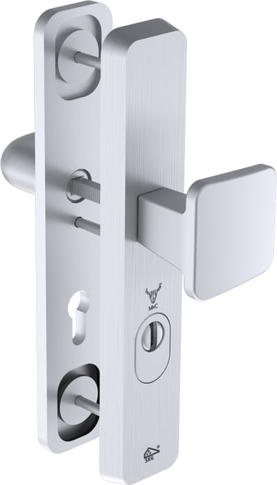 M&C Kerntrekbeslag PC55 Knop/Kruk Aluminium F9 – SKG*** – Verstelbaar – Voordeur