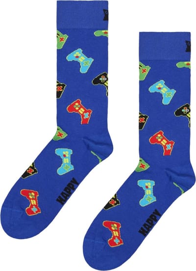 Happy Socks Controller Sock - unisex sokken - blauw - Unisex - Maat: 36 - 40