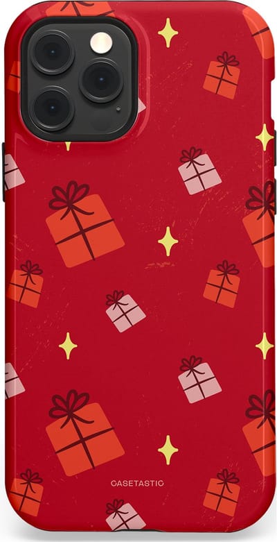 Casetastic hoesje geschikt voor Apple iPhone 12 / Apple iPhone 12 Pro - MagSafe - Dubbellaagse bescherming - Rode Sinterkerst Cadeaus - Fashion Case - Rood