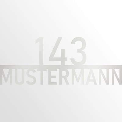 Deurbord Aluminium - Naambord Huis - Personaliseren Huis - Gemaakt in Duitsland - 60 cm - Wit