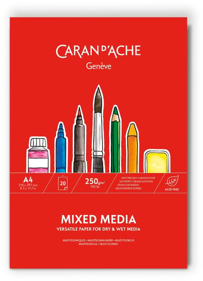 Caran d'Ache Mixed media papierblok A4 20 vel