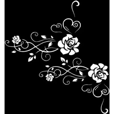 Auto Mooie Bloemen Stickers, Motorfiets Rozen Stickers, Elegantie, Auto-accessoires, Krasbedekking, Stickers Longest side20cm