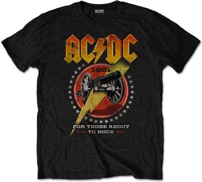 AC/DC - For Those About To Rock 81 Heren T-shirt - S - Zwart