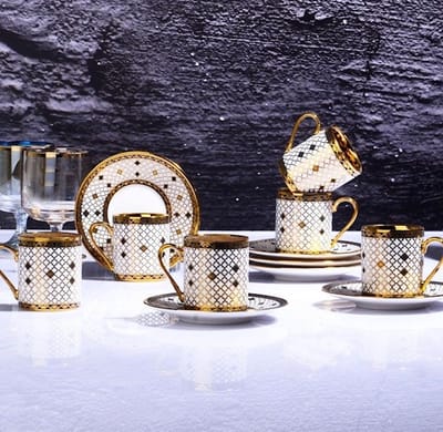 Espresso / Turkse koffie kopjes 6 persoons, 12-delige
