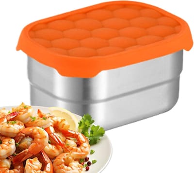 Herbruikbare Snackcontainers - Lekvrije Kommetjes - Eten Meenemen - Roestvrij Staal - 230 ml - Zilver
