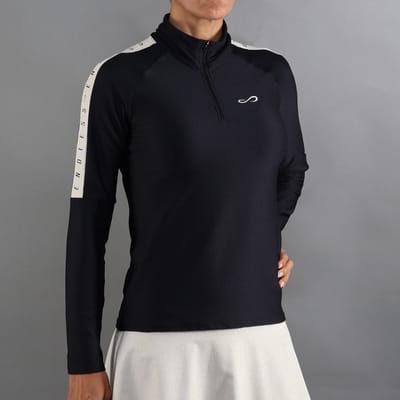 Endless Kirsch Iconic Ii Longsleeve Dames-Zwart,Goud