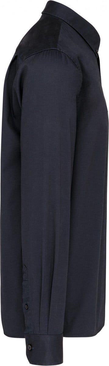 Kariban Herenoverhemd met lange mouwen van katoen Nevada K586 - Navy - 4XL