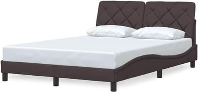 Bedframe met Hoofdbord - Bedonderstel Houten Frame - Comfortabel Slapen - Met Lattenbodem - 120x200 cm - Donkerbruin