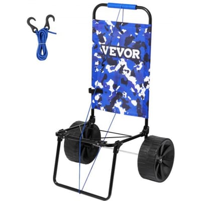 VEVOR Strandwagen, Handkar, Zandkar, Strandwagen, 31 Kg Laadvermogen, Opvouwbare Zandkar van Staal, Handkar 380 x 386 Mm, Robuuste Kar voor de Stranduitrustingwagen