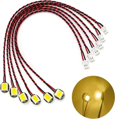 Set van 6 LED Puntlampen voor Bouwstenen - 30 cm Lichtbricks, Geschikt voor Alle Bouwsets, Creatief Speelgoed met Warm Witte Verlichting
