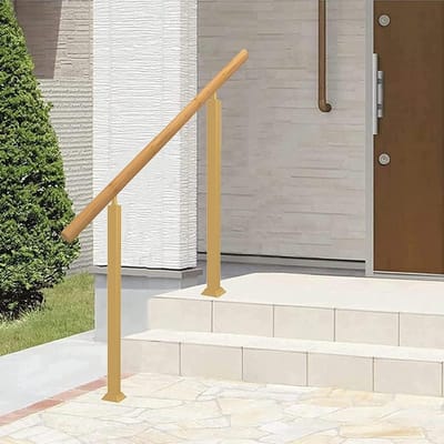 Houten Trapleuning - Steunbalk - Veiligheid Binnen - Verstelbare Hoek - 140cm Lengte - Onbehandeld