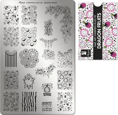 Moyra Stamping Plate 90 - Dragon Fruits