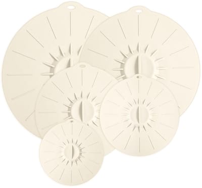 JHUBERS- Siliconen Deksels - 5 Stuks - Herbruikbaar - Stofdicht - Deksel 28 cm - Deksel 24 cm - Geschikt voor magnetron