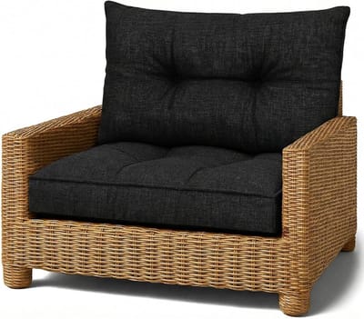 Zitkussen Tuinmeubelen - Loungekussen Balkon - Buiten Comfort - Waterafstotend Machinewasbaar - 70x70 cm - Grafiet Eco-linnen