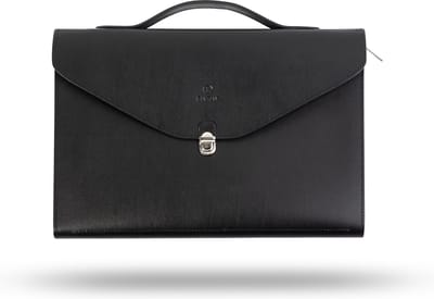 Baltan Leren Aktetas - Laptoptas - 15/16 inch - Zwart - 41 x 31 x 2,5 CM