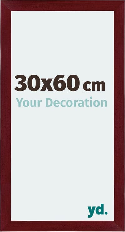 Your Decoration - Fotolijst 30x60 cm - MDF - Wijnrood Geveegd - Mura