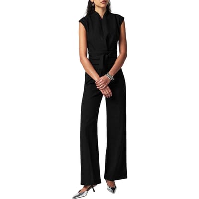Odd Muse Jumpsuit met wijde pijpen voor dames (Zwart)