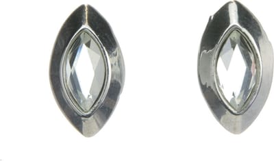 Behave - Oorstekers dames - zilverkleur - helder kristal - 1,7 cm