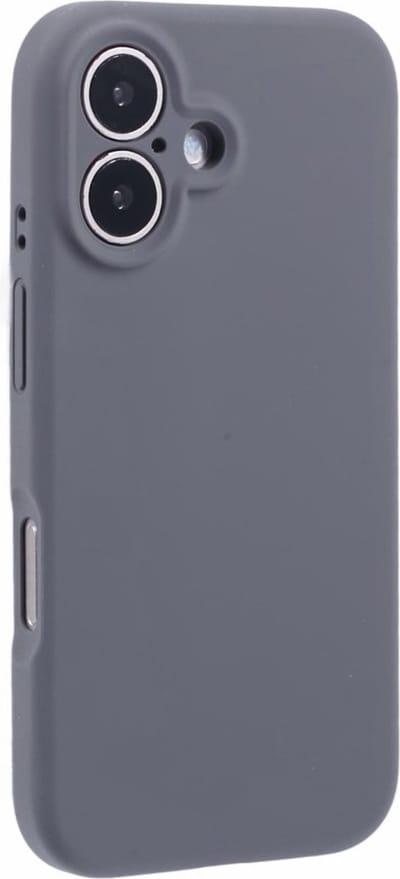 Lunso Geschikt voor iPhone 16 Plus hoesje - Flexibel siliconen Backcover -Donkergrijs