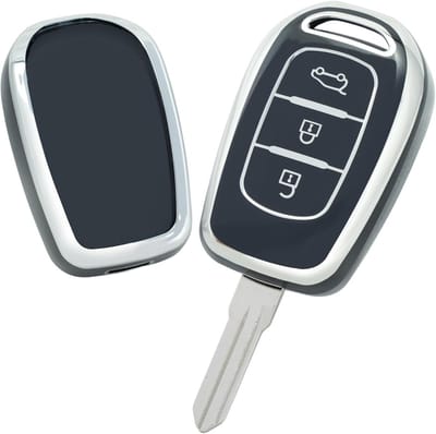 Beschermende Sleutelhoes voor Renault, Dacia en Twingo - TPU, Zwart, Geschikt voor 3 Sleutels, Perfecte Pasvorm en Duurzaamheid