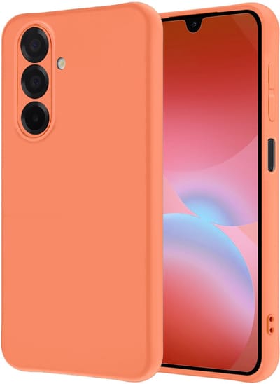 Hoesje - Geschikt voor Samsung Galaxy A26 - Sterk & Shockproof - Hoes Cover - Siliconen Case - Perzik