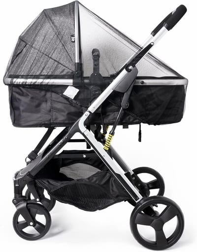 Universeel Insectennet voor Kinderwagens en Buggy's, Scheurbestendig, Ideale Bescherming Tegen Muggen en Wespen, Zwart zonder Steunen