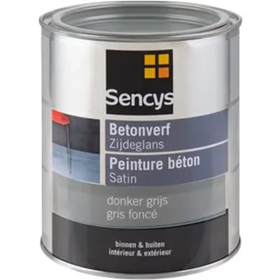 Sencys Betonverf Zijdeglans Donkergrijs 750ml