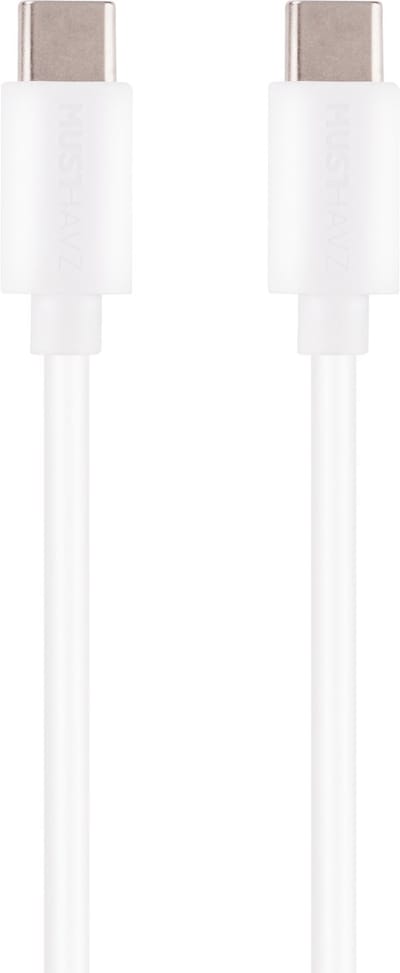 Musthavz - USB-C naar USB-C Kabel – 0,5 Meter – Wit – Snelladen & Dataoverdracht