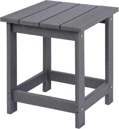 Adirondack vierkante bijzettafel voor buiten - Weerbestendig en onderhoudsvriendelijk - Perfect voor zwembad en terras