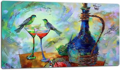 TMK ArtDeko - Glazen Snijplank - 52x30cm - Inductie - Geïntegreerde Kleuren