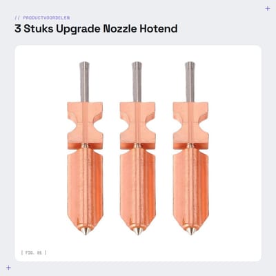 Dailygoods- Nozzle Hotend Kit - 3 Stuks - Geschikt voor FlashForge AD5X - Volledig Metaal - Spuitmondgrootte 0,25/0,4/0,6 mm - Hoge Temperatuur Bestendig