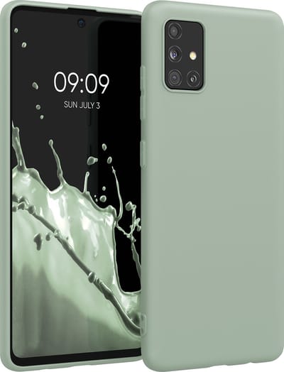 kwmobile telefoonhoesje geschikt voor Samsung Galaxy A51 - Hoesje voor smartphone - Back cover in grijsgroen