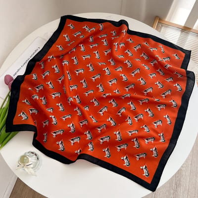 Zijden sjaal-stijl zijden sjaal voor dames - Kleurblokkenprint - Fris en delicaat - Decoratieve shawl over shirts-SJ0217 Benut je gevoel voor mode optimaal!