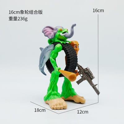 @Nieuwe Tung Tung Tung Sahur Tralalero Tralala Italiaanse Hersenkronkel Monster Fusie Editie Anime Actiefiguur Cartoon Decoratie Speelgoed 18cm