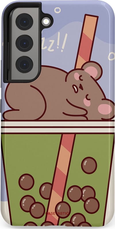 Casetastic Hoesje Geschikt voor Samsung S22 - Stijlvolle Beschermende Duo-layer Case - Bubbelthee Droom