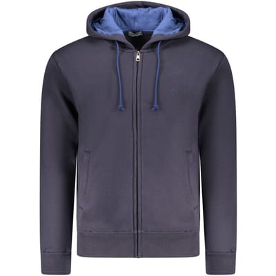 Coveri Beweegbare Blauw Katoenen Heren Hoodie