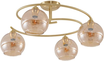 QAZQA alanis - Moderne Plafondlamp - 4 lichts - Ø 65.6 cm - Messing - Woonkamer | Slaapkamer | Keuken