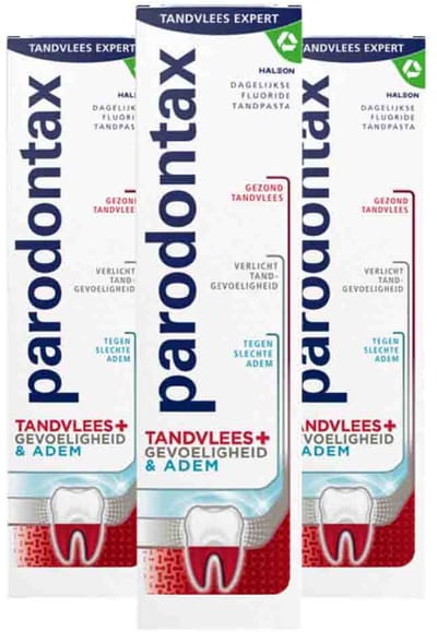 Parodontax - Tandpasta - Tandvlees+Gevoeligheid & Adem - 75ml x 3