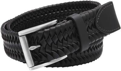 FOSSIL Leren riem Rhett Stretch Belt W100 Black zwart