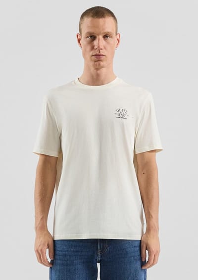 Q/S designed by - Heren t-shirt - Maat M - Mannen - wit - katoen