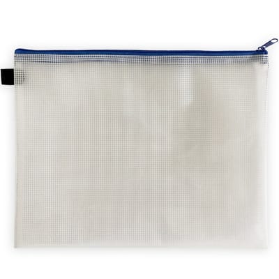 ACROPAQ Documententas – 5 stuks – A4+ (27 x 36 cm) – Ritssluiting & waterdicht – Documententas blauw – Documenten tas