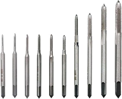 10-delige Mini Handtap Set voor Precisie Draad Snijden en Boren - M1 tot M3.5, Ideaal voor Hobby en Professioneel Gebruik