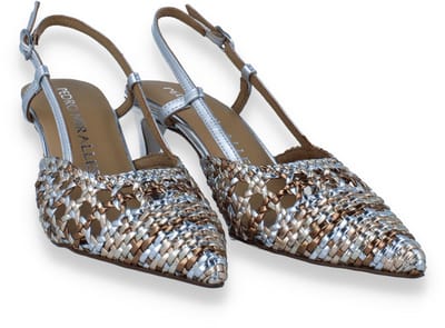 Pedro Miralles Dames Slingback Multi Metal | Zilver | Maat: 37